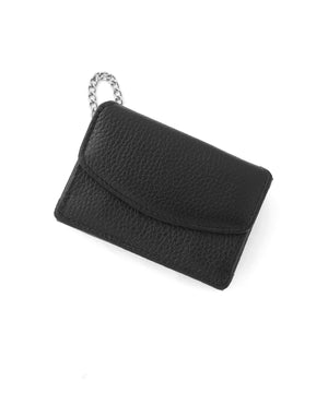 Tri-fold leather mini wallet