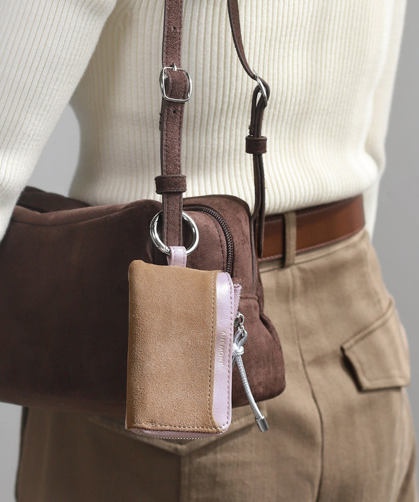 スエード×レザーフラグメントケース