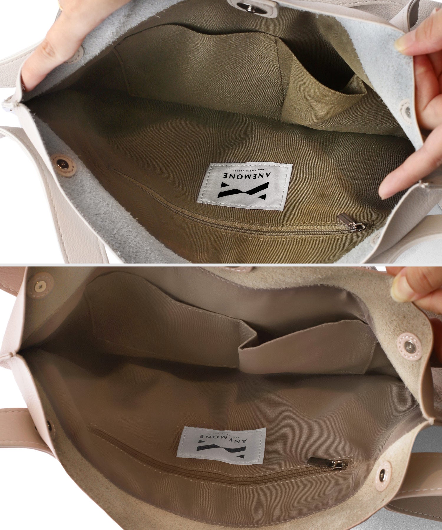 ANEMONE】レザー2WAYトートバッグ｜アネモネ・シエナロゼ・ミミサン