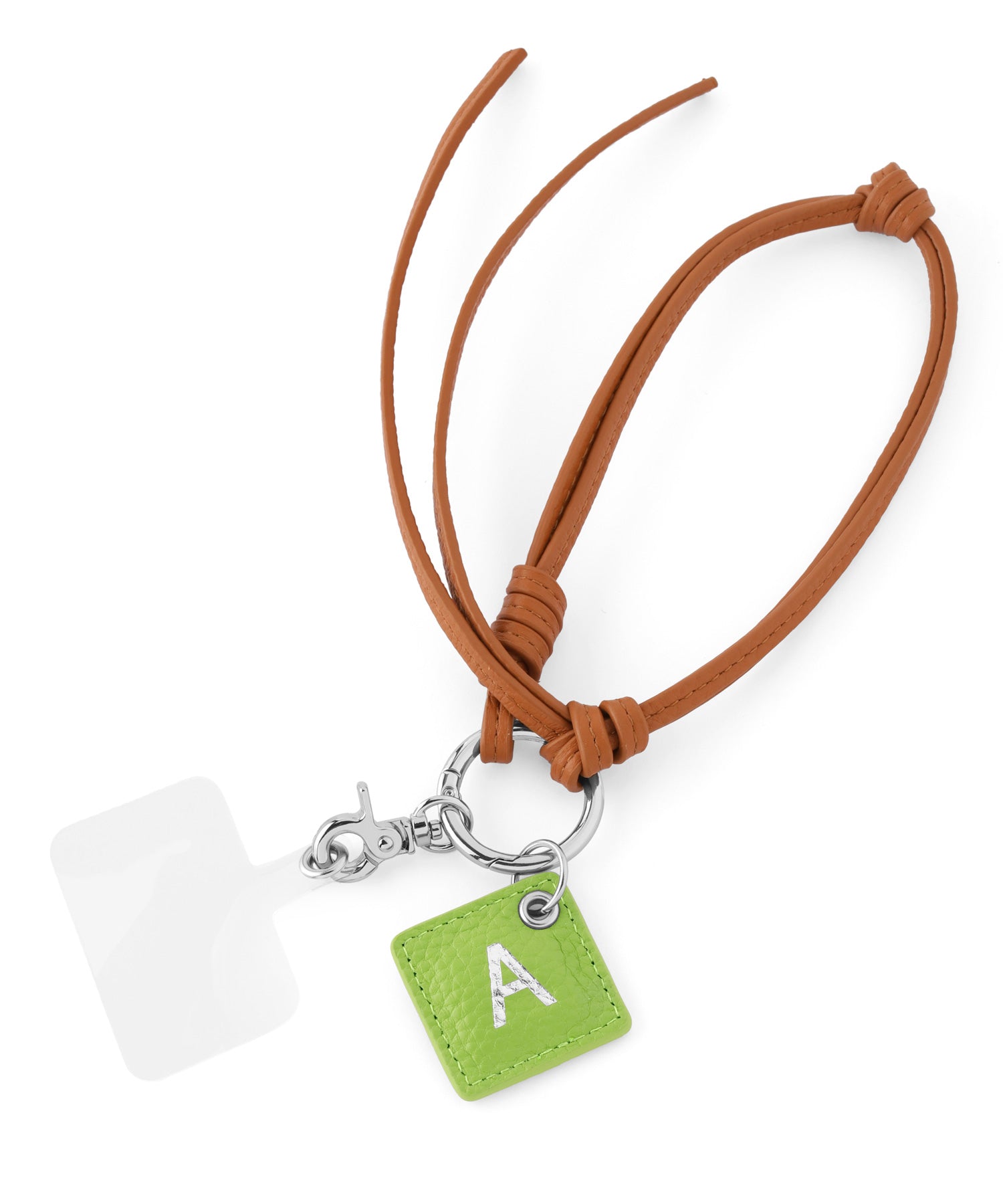 アネモネ ANEMONE】カラーレザーイニシャルストラップ｜アネモネ・シエナロゼ