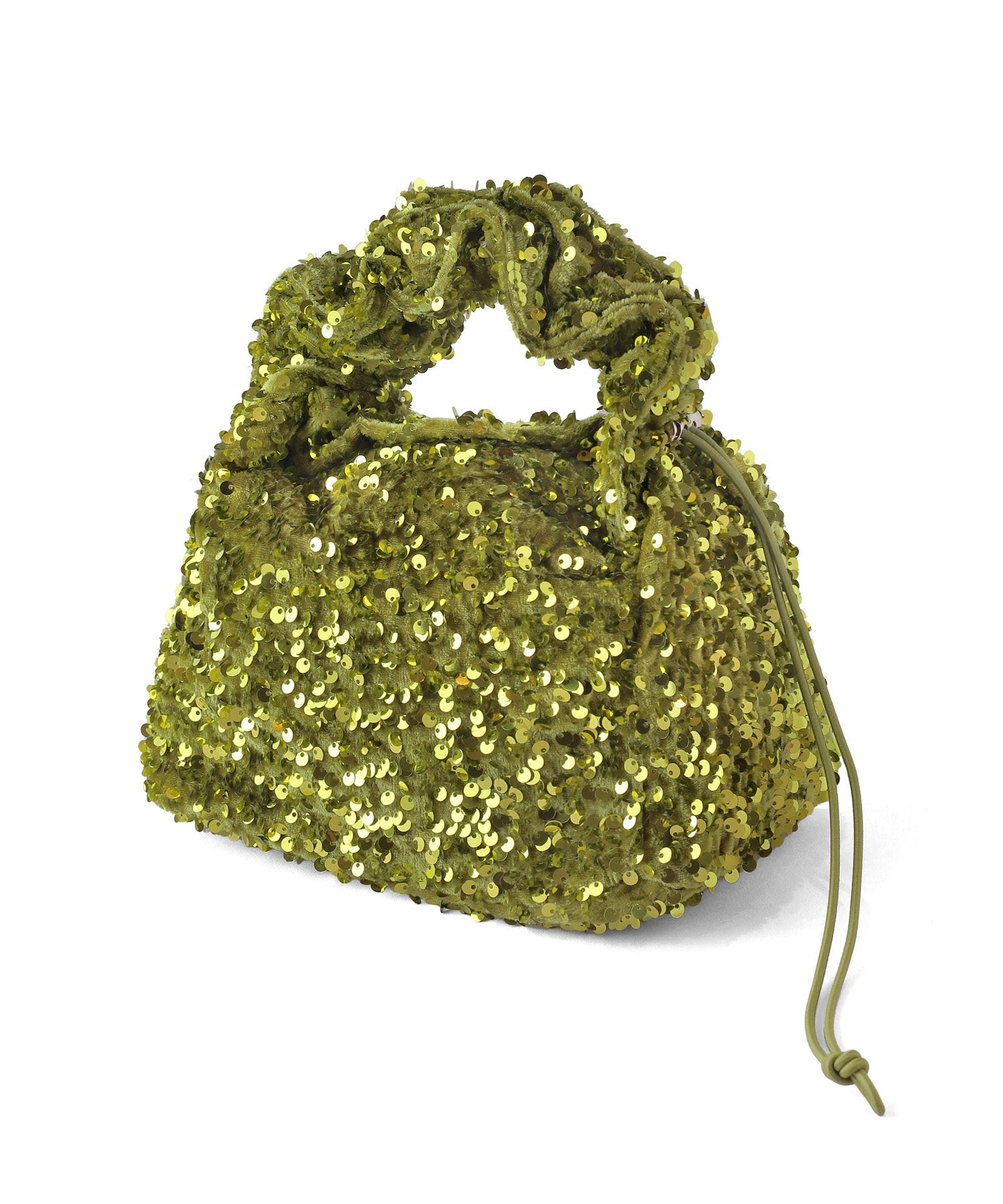 ANEMONE】【cache cache】ギャザーハンドルスパンコールバッグ