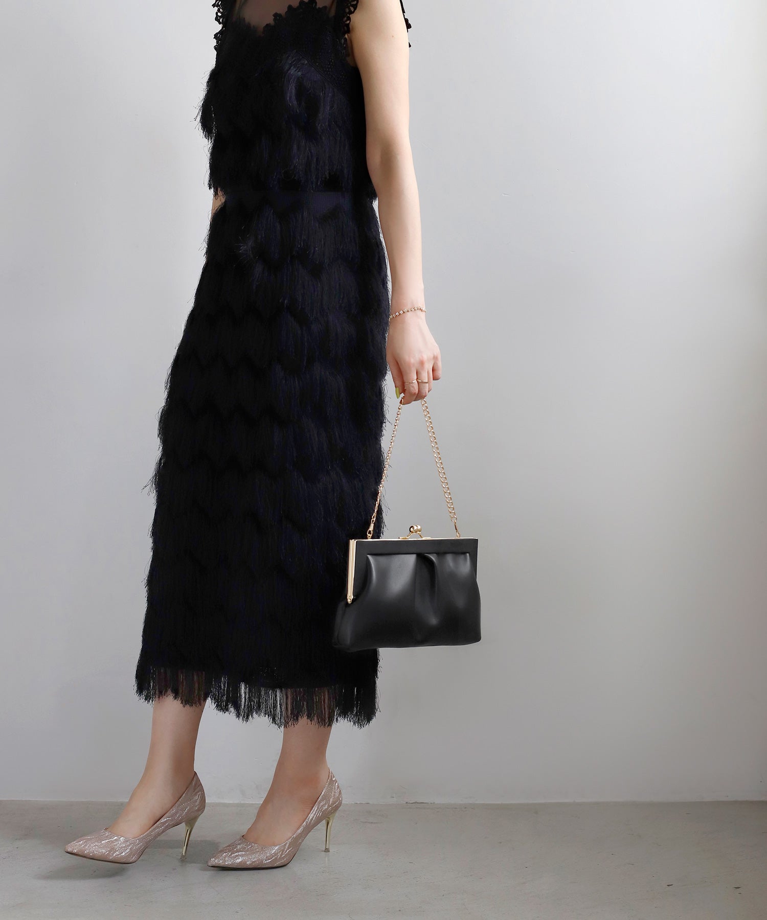 ANEMONE】センタープリーツ3WAYパーティーバッグ[バンケット]｜SANPO