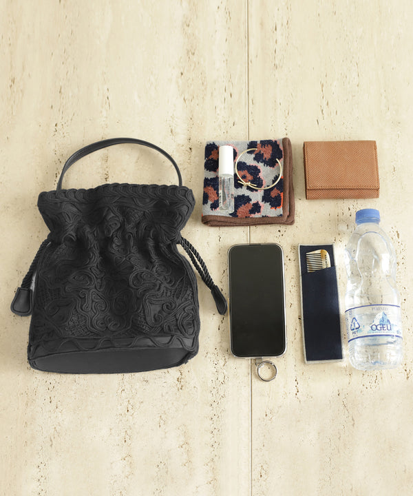 刺しゅう巾着2WAYバッグ