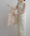 [Casselini] Tulle ruffle tote bag