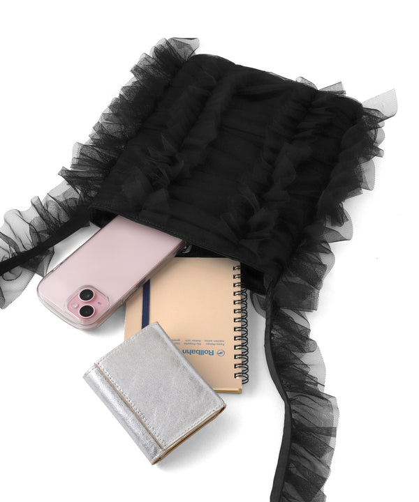 [Casselini] Tulle ruffle shoulder bag