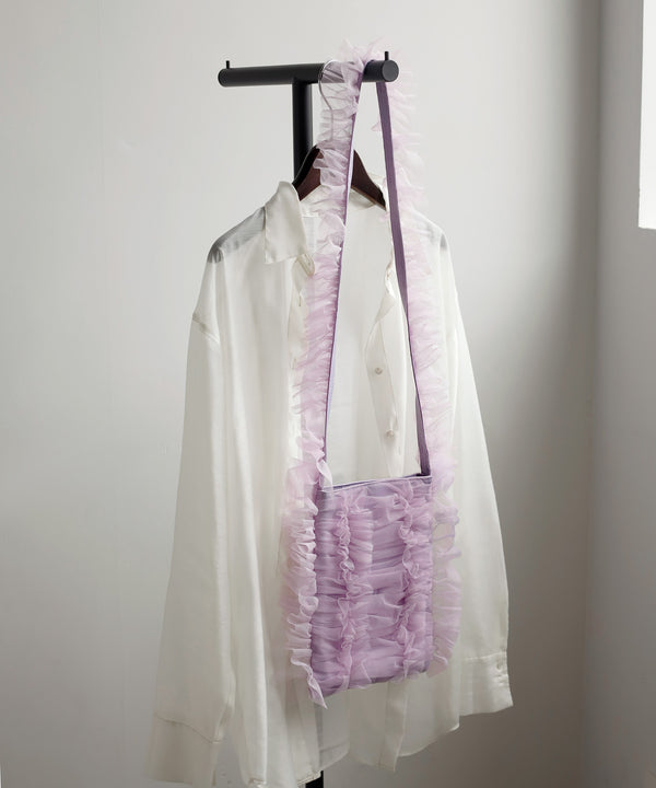 [Casselini] Tulle ruffle shoulder bag