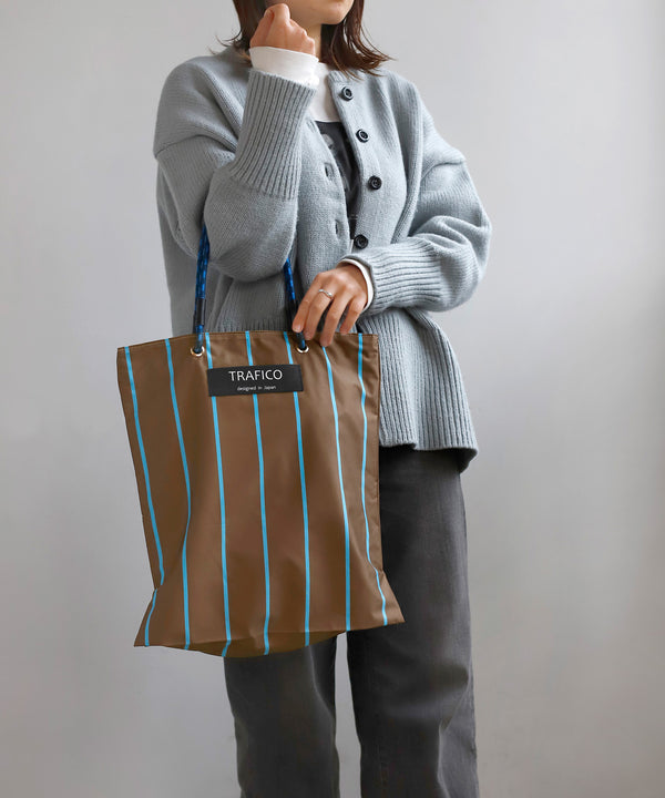 【trafico】ストライプ柄トートバッグ