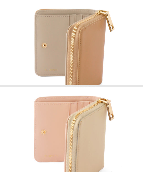 タッセルチャーム付きレザーウォレット