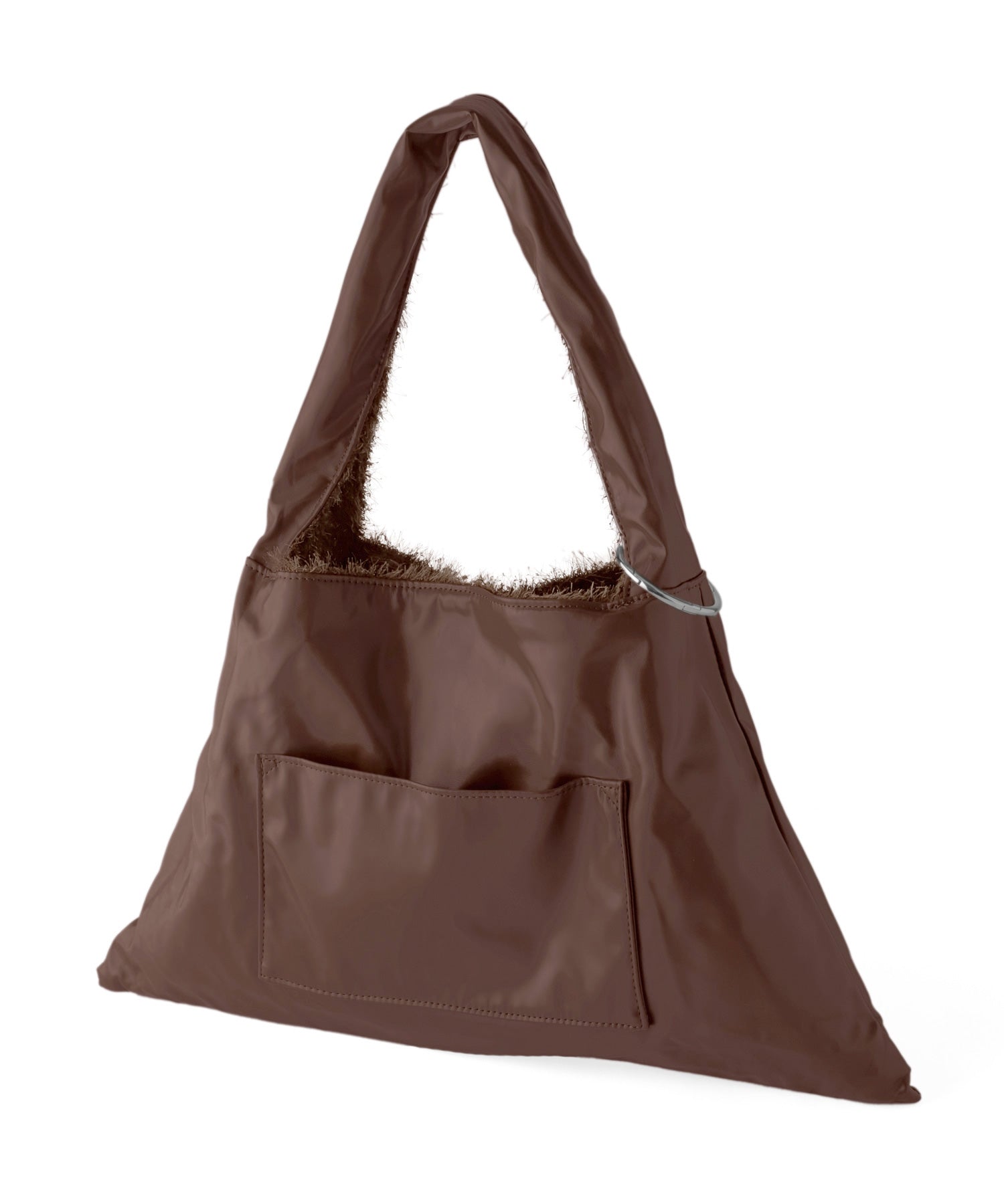 アシェネロさん限定 ANEMONE】シャギーラメ×レザー調リバーシブルバッグ｜アネモネ