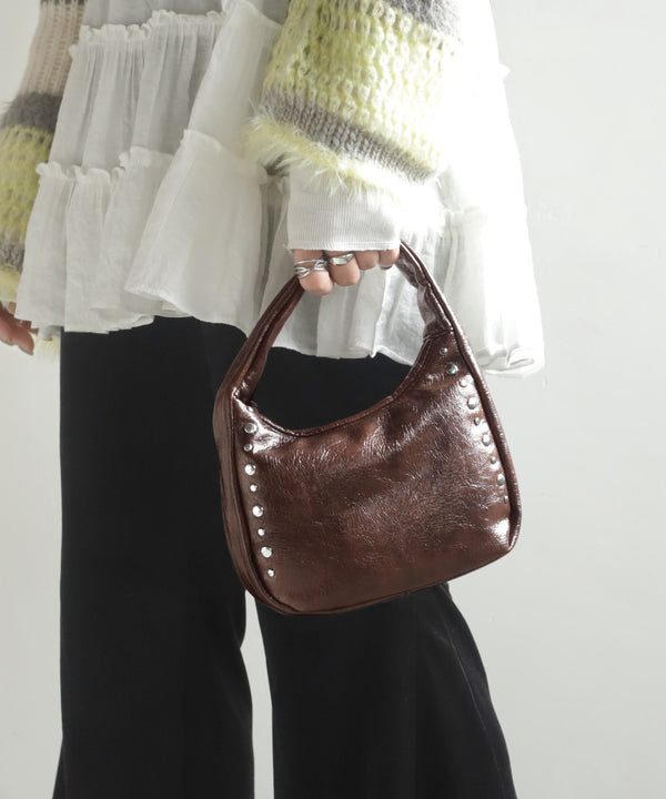 スタッズポイントハーフムーン2WAYバッグ