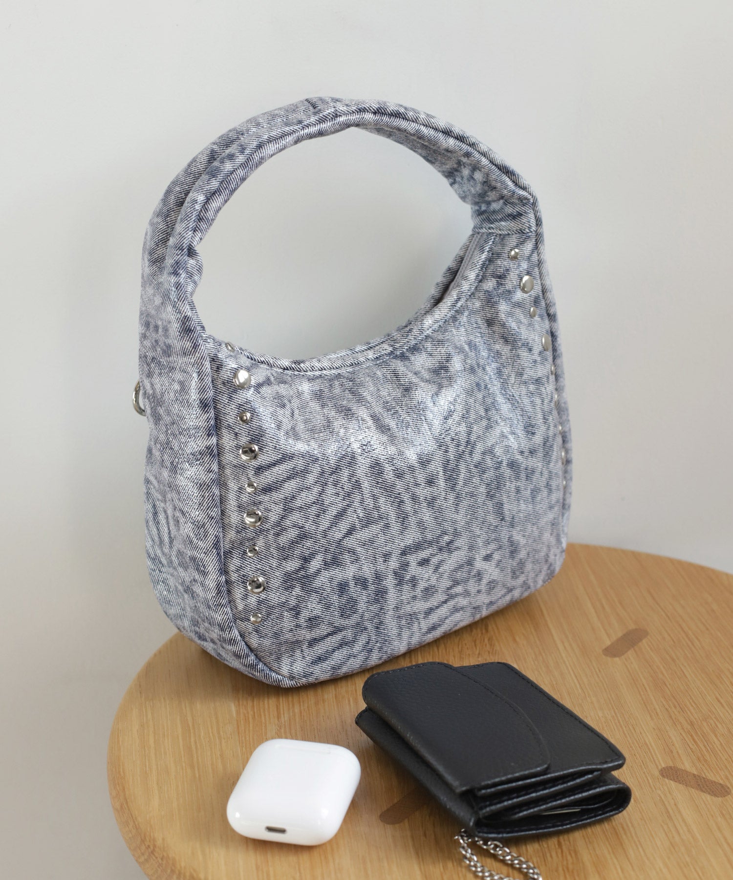 ANEMONE】スタッズポイントハーフムーン2WAYバッグ｜アネモネ