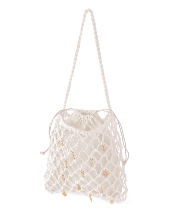 Lace Knit Bag with Marine Charms