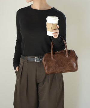 Leather-Look 2-Way Boston Bag