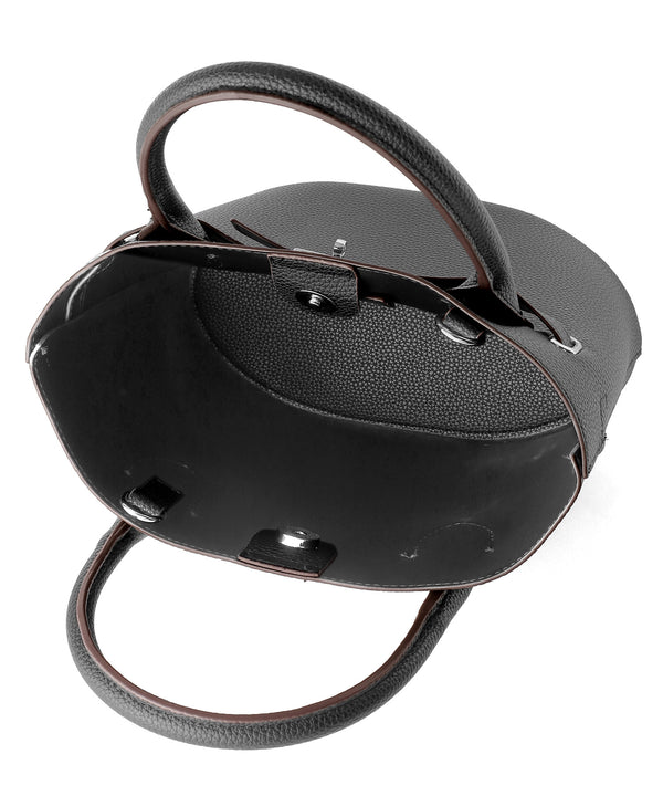 Leather-style 2-way bag with pouch