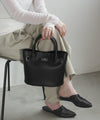 Leather-style 2-way bag with pouch
