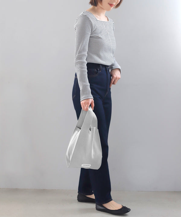 Lamé knit tote bag [S]