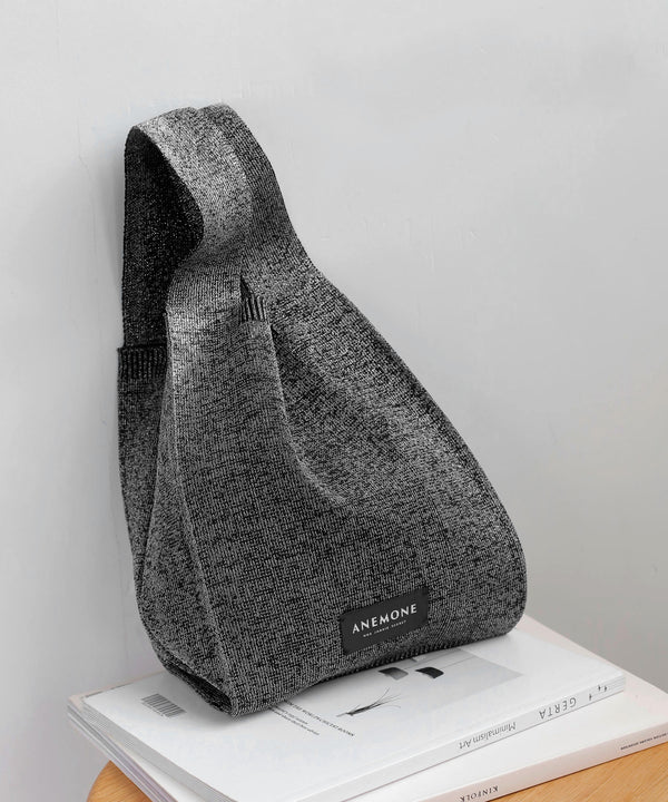 Lamé knit tote bag [S]