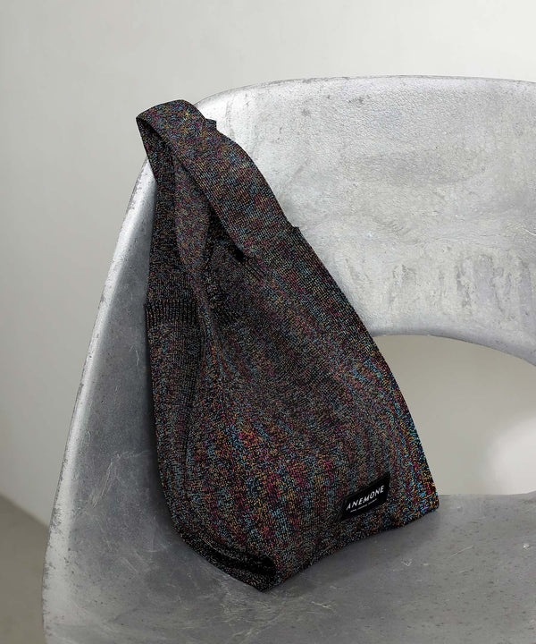 Lamé knit tote bag [S]