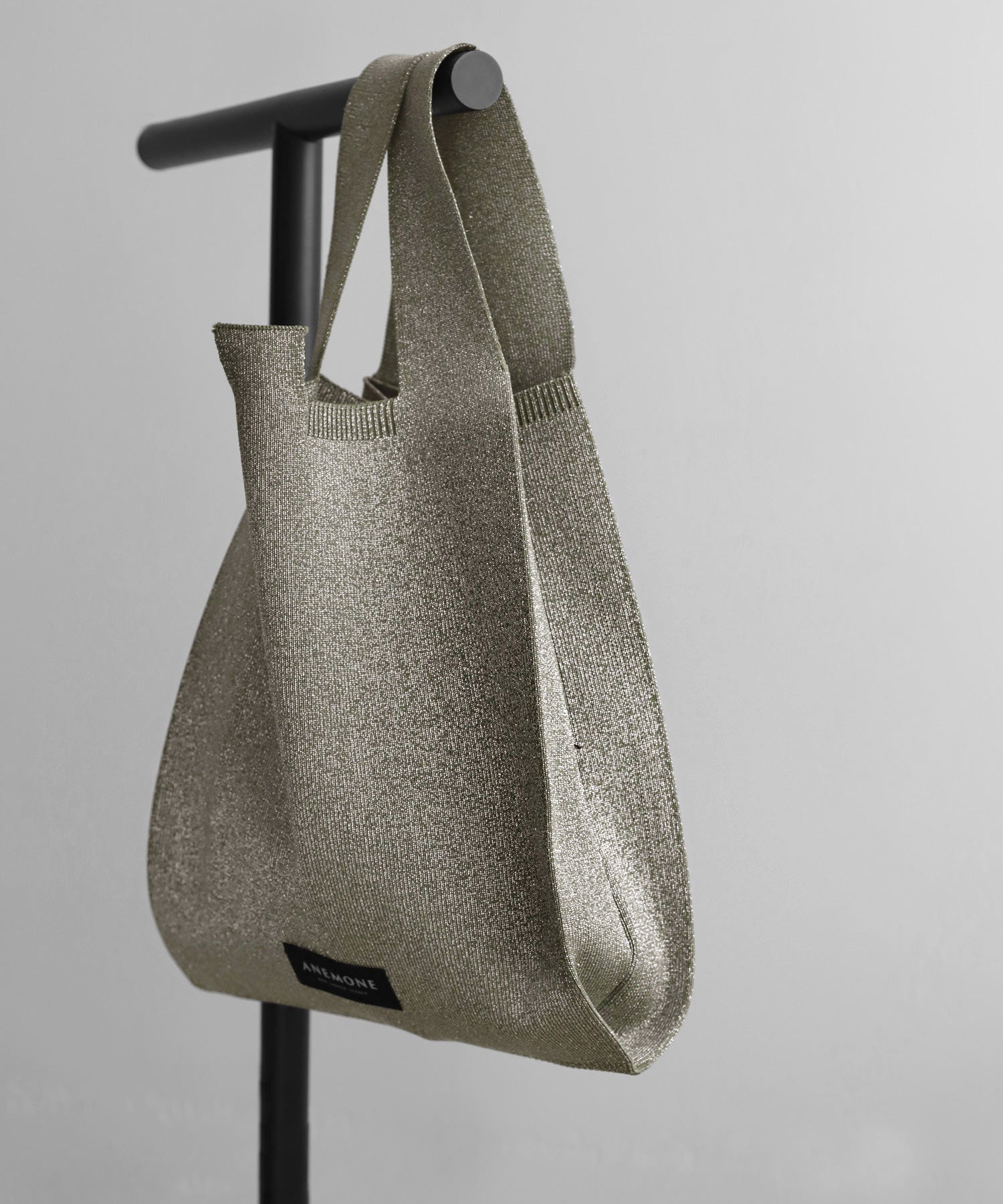 ANEMONE】ラメニットトートバッグ[M]｜アネモネ・シエナロゼ・ミミサン