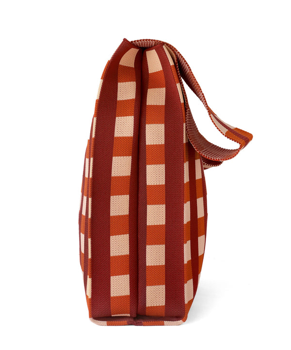 チェック柄ニットバッグ