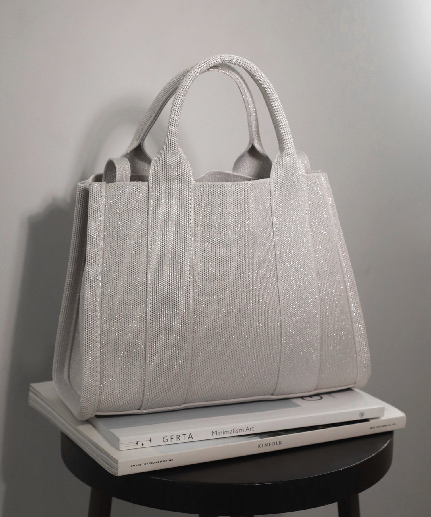 ANEMONE】スクエアニット2WAYバッグ｜アネモネ・シエナロゼ・ミミサン