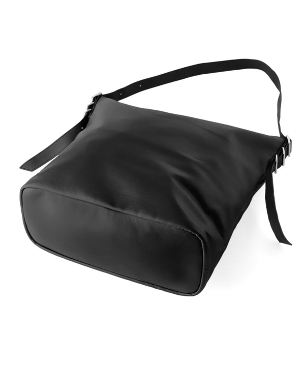 Leather-look belt shoulder bag