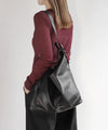 Leather-look belt shoulder bag
