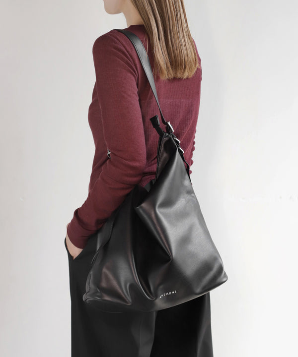 Leather-look belt shoulder bag