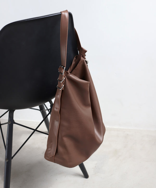 Leather-look belt shoulder bag