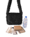 Eco-friendly fur drawstring shoulder bag