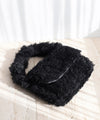 Eco-friendly fur drawstring shoulder bag