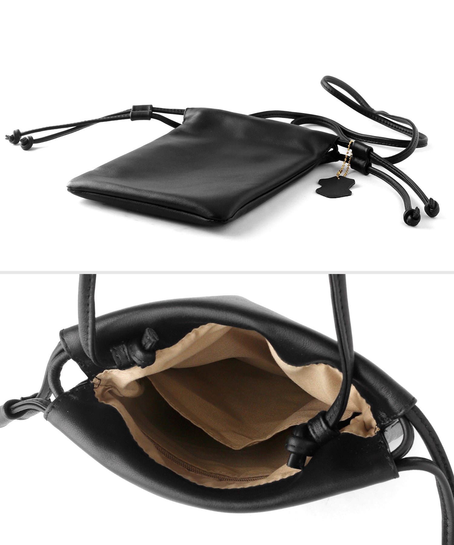 ANEMONE】【COOCO】ラムレザー巾着ショルダーバッグ｜SANPO ONLINE