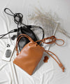 [COOCO] Lamb leather drawstring shoulder bag