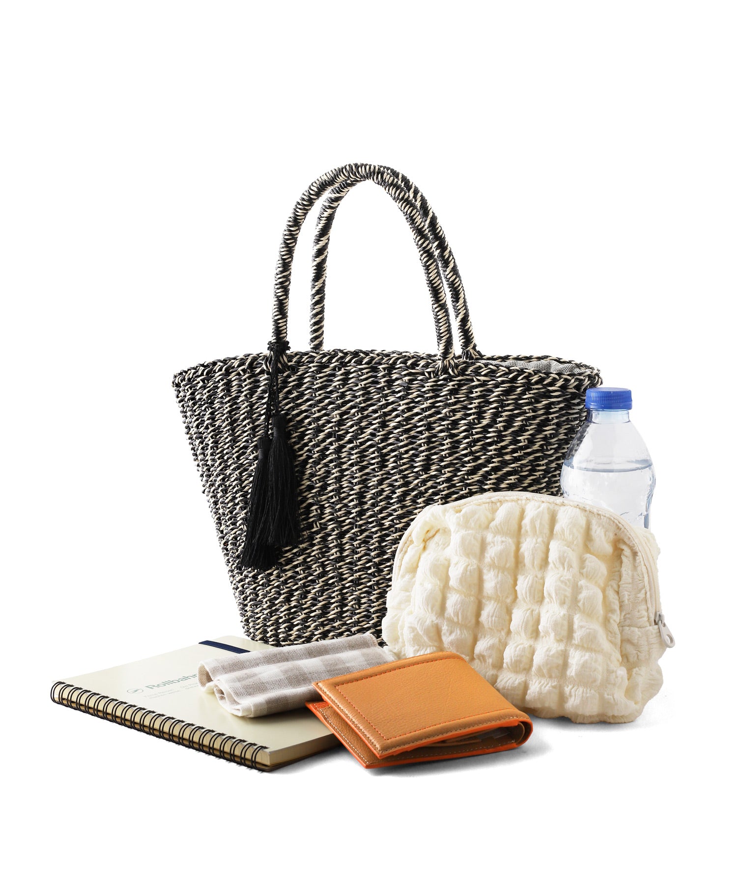 幾何学模様タッセル付き　バッグ ANEMONE】【COOCO】タッセル付きバケットバッグ｜アネモネ・シエナロゼ