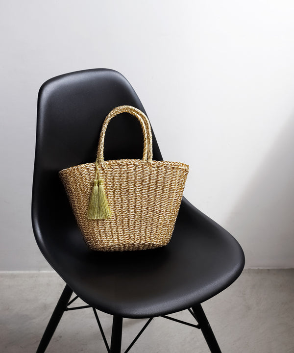 【COOCO】タッセル付きバケットバッグ