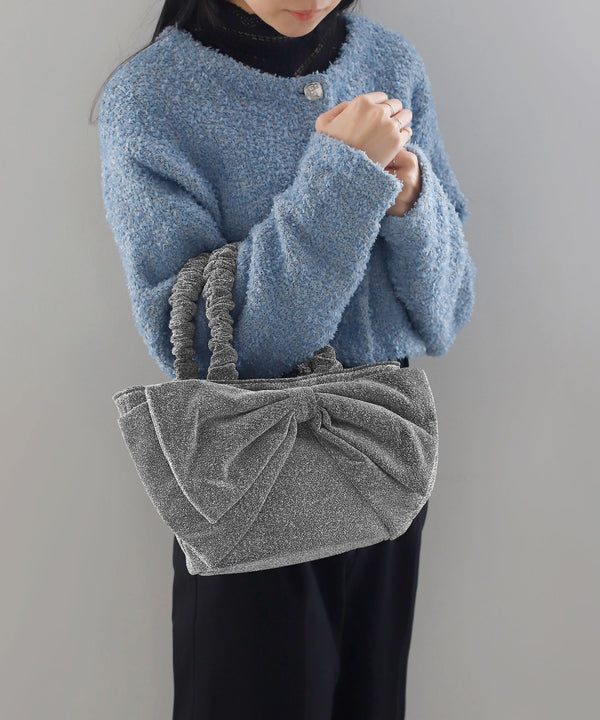 [SMIRNASLI] Lame ribbon bag