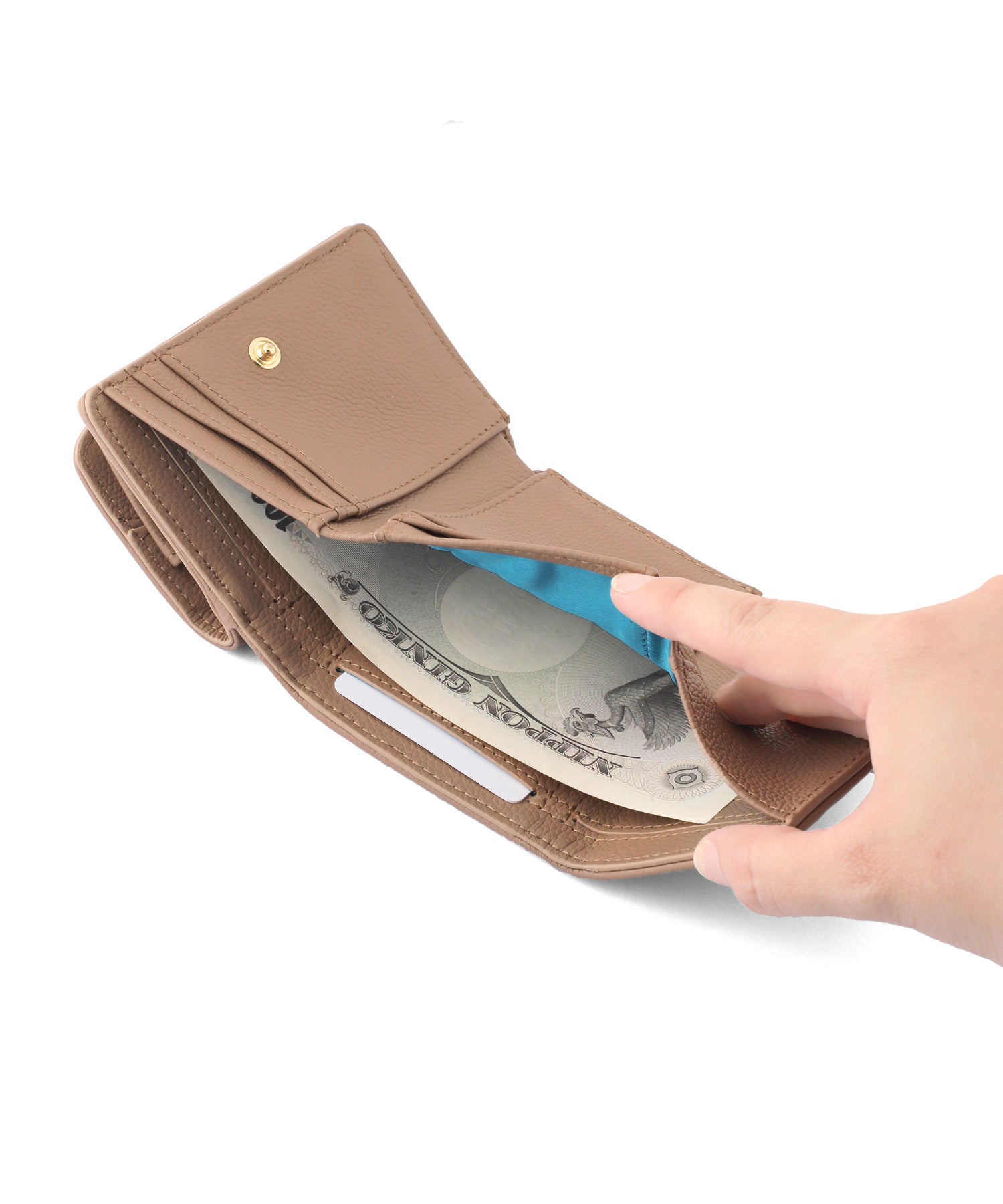 ANEMONE】【ANEMONE×HASHIBAMI】天然石レザーミニウォレット｜アネモネ