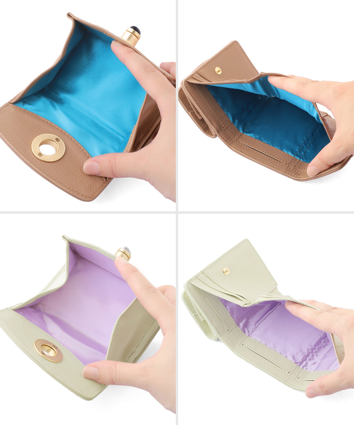 ANEMONE】【ANEMONE×HASHIBAMI】天然石レザーミニウォレット｜アネモネ