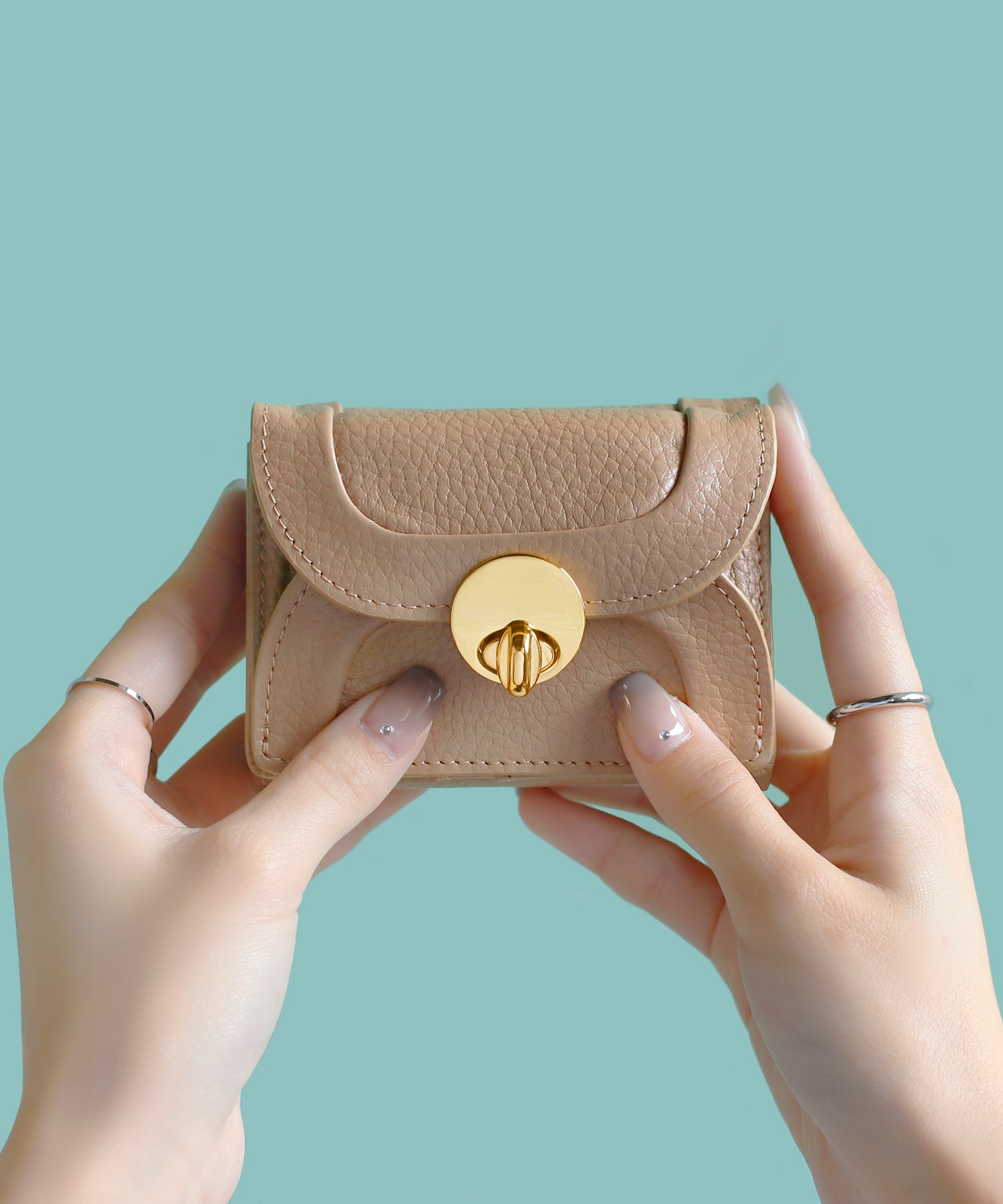 ⚮̈ミナペルホネン anemone beige コンパクトウォレット ミニ財布