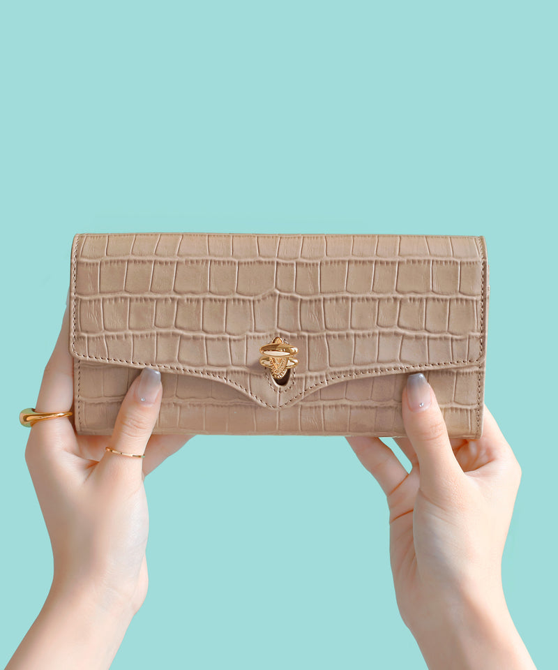 【ANEMONE×HASHIBAMI】クロコ調レザーウォレット