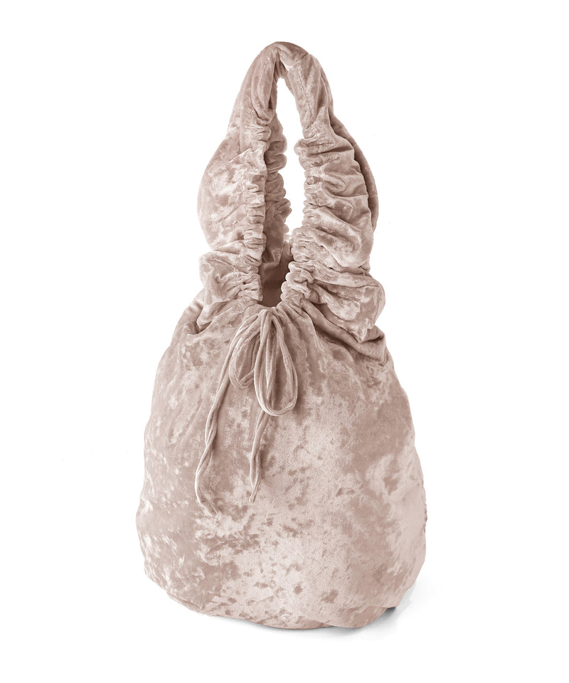 ギャザーハンドルクラッシュベロアバッグ