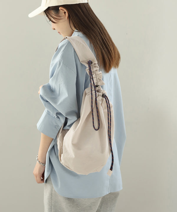 Nylon Drawstring Shoulder Bag