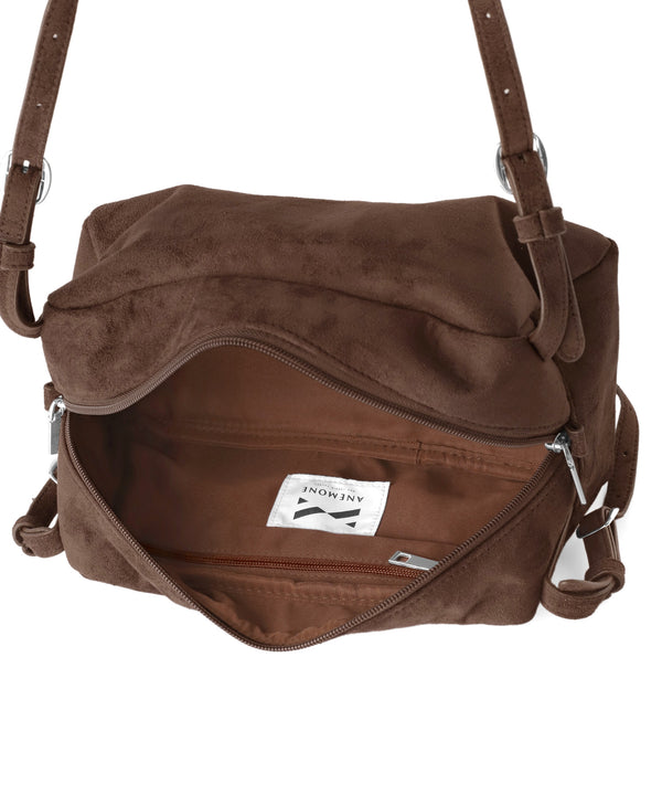 スエード調ボストンバッグ