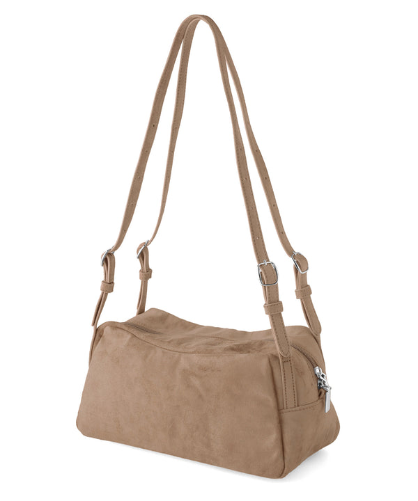 スエード調ボストンバッグ