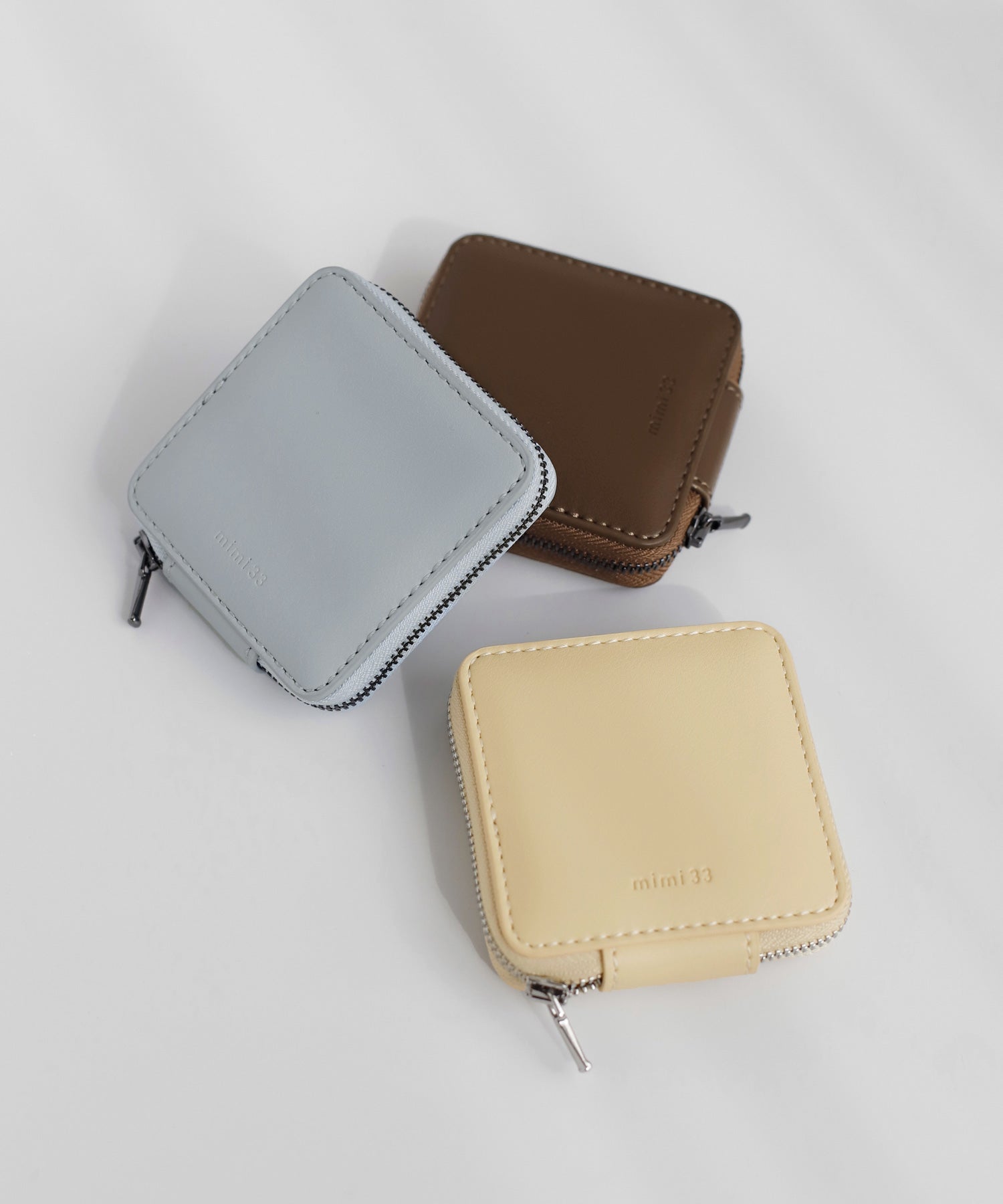 mimi33】スクエアアクセサリーポーチ｜アネモネ・シエナロゼ・ミミサン