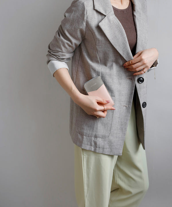 Two-tone leather fragment case [A]