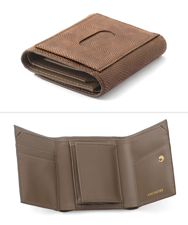 三つ折りレザーウォレット