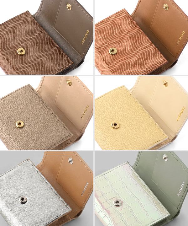 三つ折りレザーウォレット