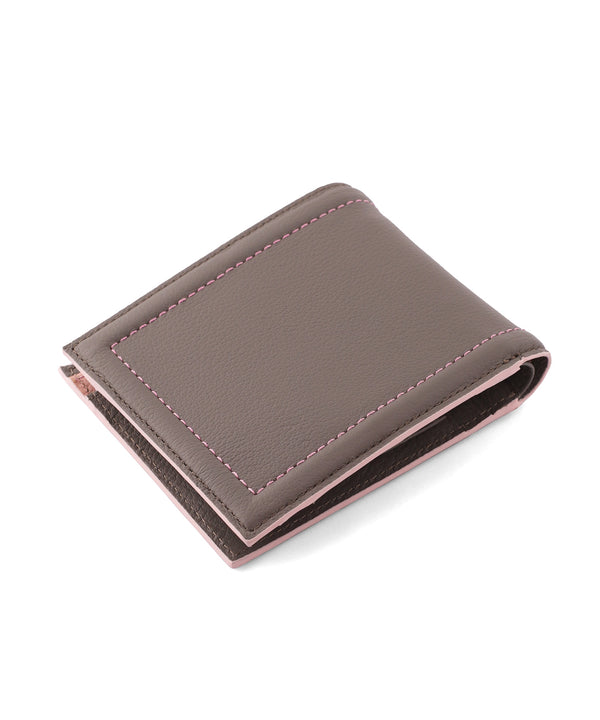 2つ折りバイカラーレザーウォレット