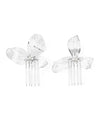 Pearl x Metal Flower Hair Comb [Set of 2]